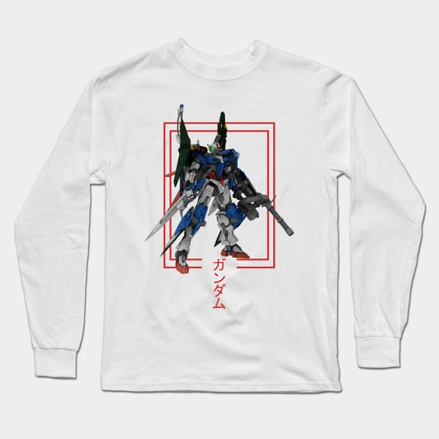 GN-001 Gundam Exia Long Sleeve T-Shirt by gblackid